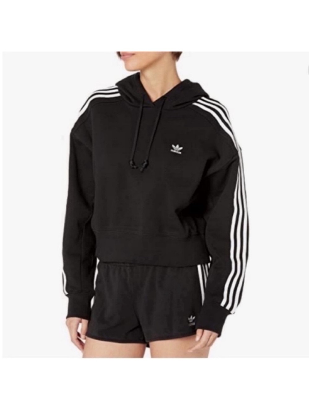 Adidas original adicolor classic crop hoodie
